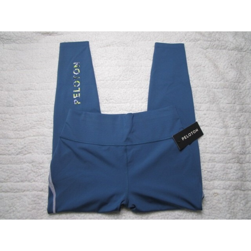 Peloton Womens Size Large PS121 Move Mission Seam Legging Blue Workout Active